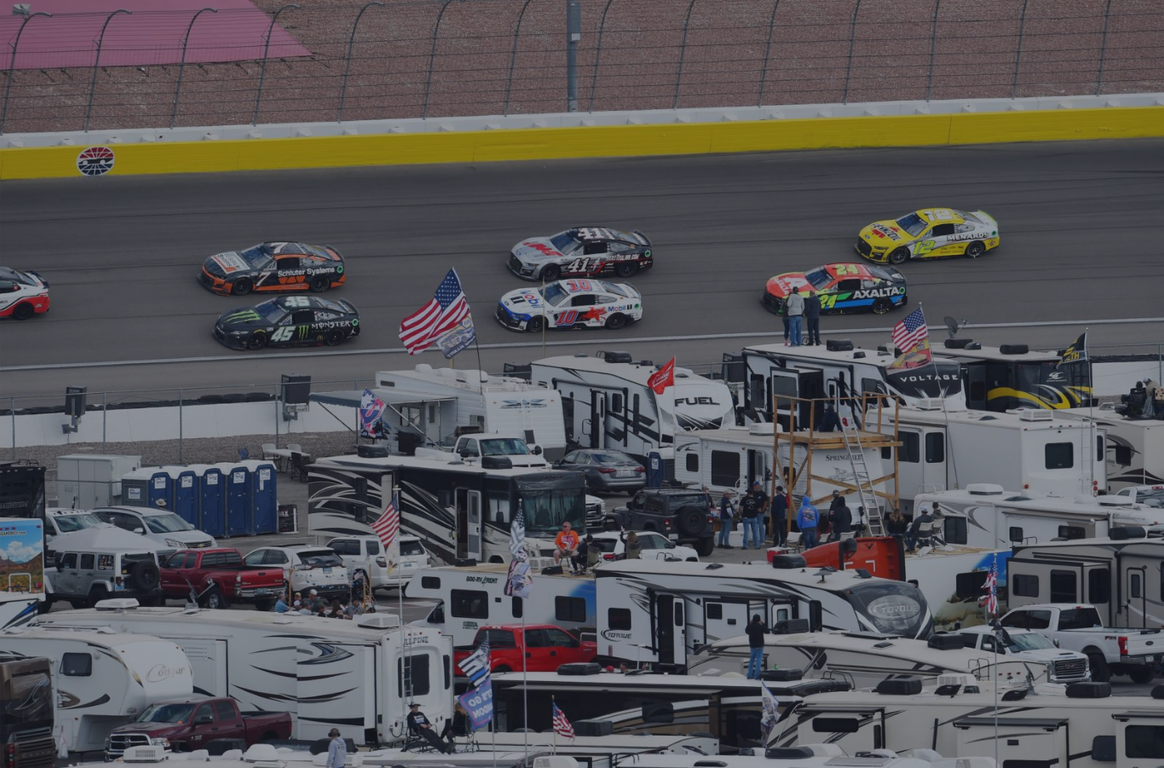 RV camping at Las Vegas NASCAR